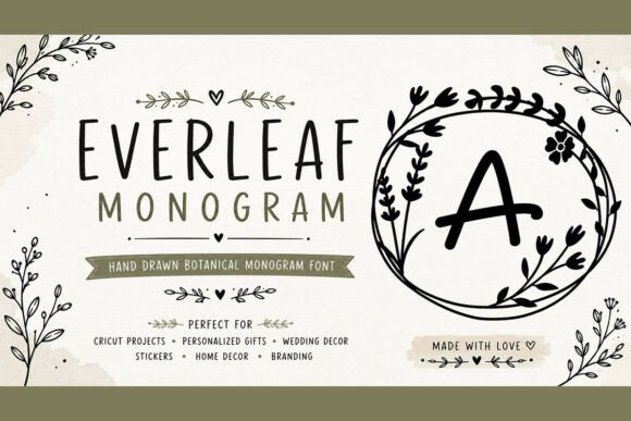 Everleaf Monogram: A Decorative Fonts Review for Publishers