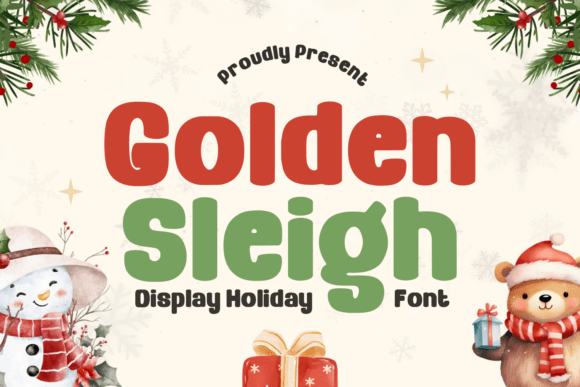 Golden Sleigh: Premium Display Fonts for Holiday Crafting
