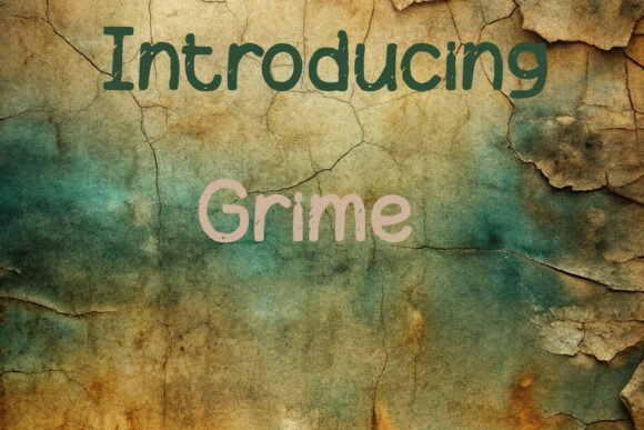 Grime Display Font for Local Business Branding
