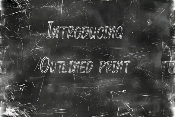 Outlined Print Font for Local Business Branding