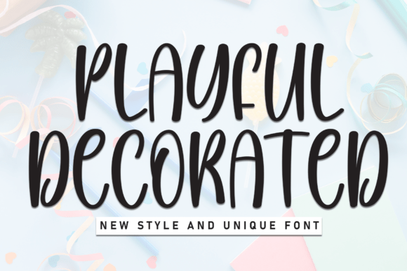 Playful Decorated Font for Display and Web Design