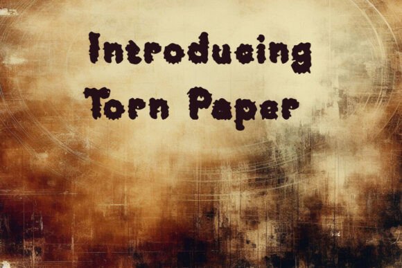 Torn Paper Font for Display and Creative Projects