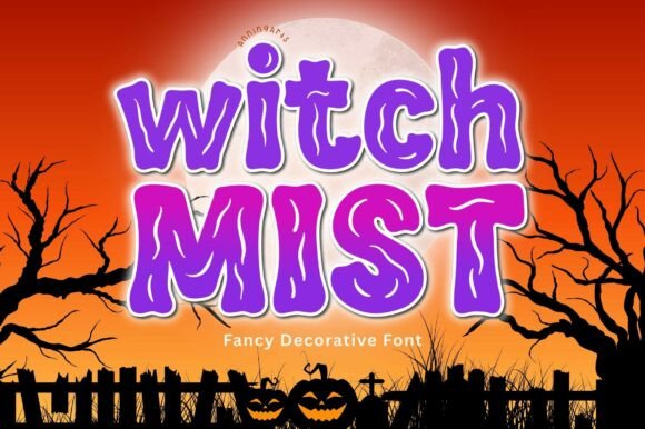 Witchmist Display Font for Spooky-Cute Design Projects